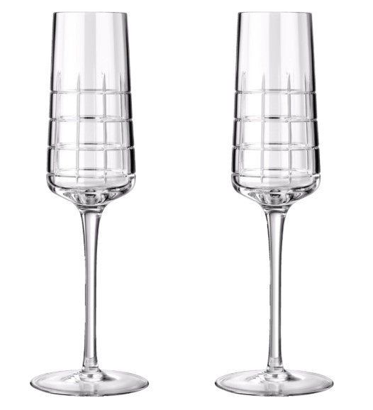 Graphik Champagne Flute Pair